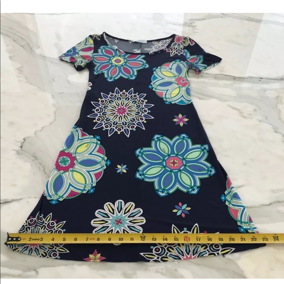 EMILIO PUCCI NAVY FLORAL MULTI PRINT DRESS SIZE IT 40 / US 6 - Picture 11 of 13